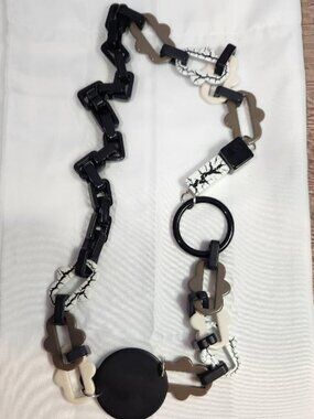 Vintage Alisha D Geometric Bold Statement Fashion Necklace